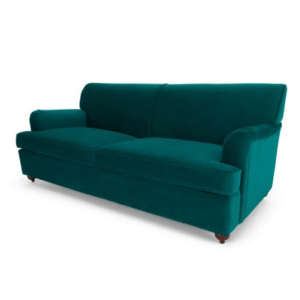 Canapé-Lit Orson 3 Places – Velours Recyclé Bleu Turquoise