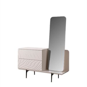 Commode Lizbon avec Miroir – Blanc ou Noir