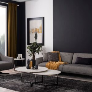 Collection Salon – Canapé Gris, Fauteuil Gris et Console Table