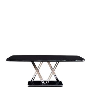 Table Salle à Manger – Noir et Métallique ou Blanc et Or - black