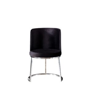 Chaise Salle à Manger – Noir et Métallique