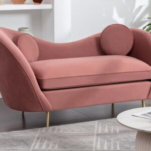 Canapé Kooper – Velours Rose Poudré